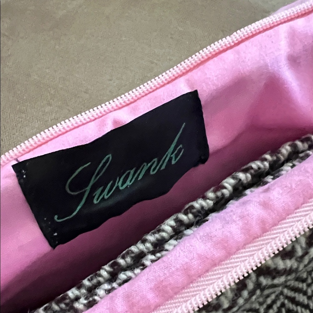 SWANK Chevron Clutch with Black and Brown Design - Picture 5 of 8